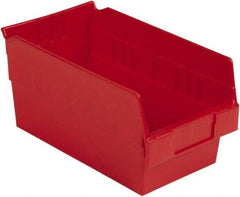 LEWISBins+ - 11-5/8" Deep, Red Hopper Shelf Bin - 6" High x 6-5/8" Wide x 11-5/8" Long - Best Tool & Supply