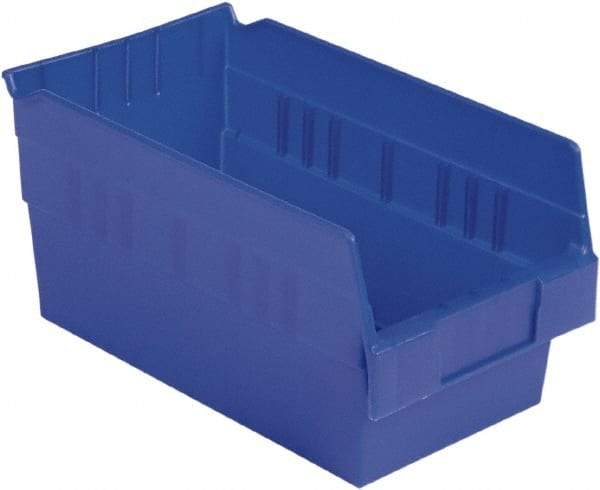 LEWISBins+ - 11-5/8" Deep, Blue Hopper Shelf Bin - 6" High x 6-5/8" Wide x 11-5/8" Long - Best Tool & Supply