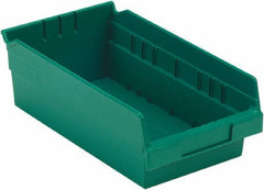 LEWISBins+ - 11-5/8" Deep, Green Hopper Shelf Bin - 4" High x 6-5/8" Wide x 11-5/8" Long - Best Tool & Supply