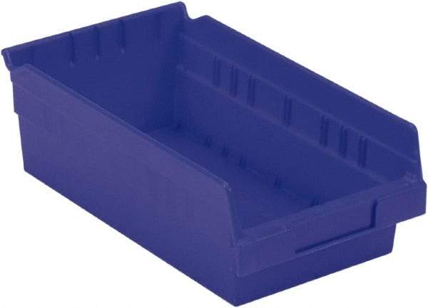 LEWISBins+ - 11-5/8" Deep, Blue Hopper Shelf Bin - 4" High x 6-5/8" Wide x 11-5/8" Long - Best Tool & Supply