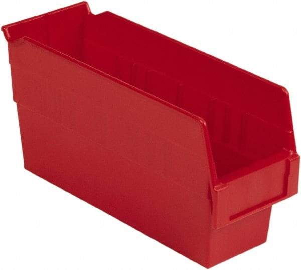 LEWISBins+ - 11-5/8" Deep, Red Hopper Shelf Bin - 6" High x 4-1/8" Wide x 11-5/8" Long - Best Tool & Supply