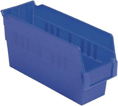 LEWISBins+ - 11-5/8" Deep, Blue Hopper Shelf Bin - 6" High x 4-1/8" Wide x 11-5/8" Long - Best Tool & Supply