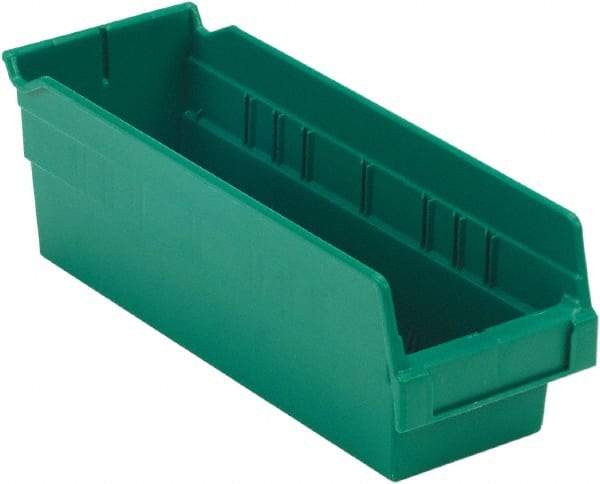 LEWISBins+ - 11-5/8" Deep, Green Hopper Shelf Bin - 4" High x 4-1/8" Wide x 11-5/8" Long - Best Tool & Supply