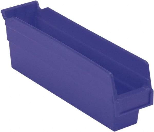 LEWISBins+ - 11-5/8" Deep, Blue Hopper Shelf Bin - 4" High x 2-3/4" Wide x 11-5/8" Long - Best Tool & Supply