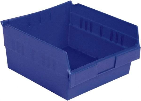 LEWISBins+ - 11-5/8" Deep, Blue Hopper Shelf Bin - 6" High x 11-1/8" Wide x 11-5/8" Long - Best Tool & Supply