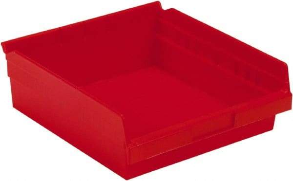 LEWISBins+ - 11-5/8" Deep, Red Hopper Shelf Bin - 4" High x 11-1/8" Wide x 11-5/8" Long - Best Tool & Supply