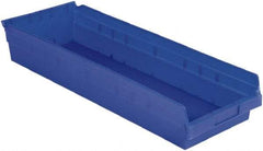 LEWISBins+ - 23-5/8" Deep, Blue Hopper Shelf Bin - 4" High x 8-3/8" Wide x 23-5/8" Long - Best Tool & Supply