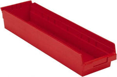 LEWISBins+ - 23-5/8" Deep, Red Hopper Shelf Bin - 4" High x 6-5/8" Wide x 23-5/8" Long - Best Tool & Supply