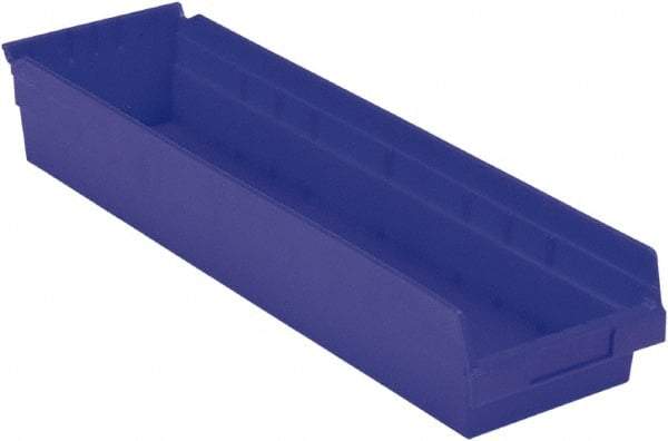 LEWISBins+ - 23-5/8" Deep, Blue Hopper Shelf Bin - 4" High x 6-5/8" Wide x 23-5/8" Long - Best Tool & Supply