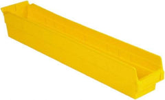 LEWISBins+ - 23-5/8" Deep, Yellow Hopper Shelf Bin - 4" High x 4-1/8" Wide x 23-5/8" Long - Best Tool & Supply