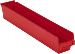 LEWISBins+ - 23-5/8" Deep, Red Hopper Shelf Bin - 4" High x 4-1/8" Wide x 23-5/8" Long - Best Tool & Supply