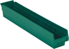 LEWISBins+ - 23-5/8" Deep, Green Hopper Shelf Bin - 4" High x 4-1/8" Wide x 23-5/8" Long - Best Tool & Supply