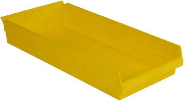 LEWISBins+ - 23-5/8" Deep, Yellow Hopper Shelf Bin - 4" High x 11-1/8" Wide x 23-5/8" Long - Best Tool & Supply