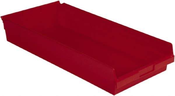 LEWISBins+ - 23-5/8" Deep, Red Hopper Shelf Bin - 4" High x 11-1/8" Wide x 23-5/8" Long - Best Tool & Supply