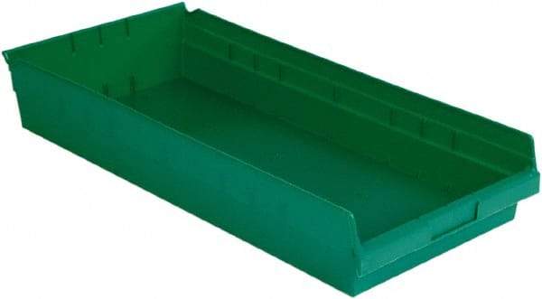 LEWISBins+ - 23-5/8" Deep, Green Hopper Shelf Bin - 4" High x 11-1/8" Wide x 23-5/8" Long - Best Tool & Supply