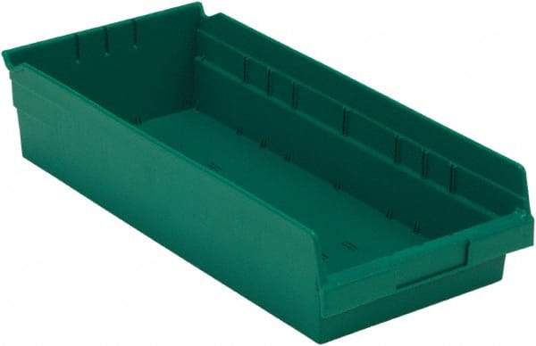 LEWISBins+ - 17-7/8" Deep, Green Hopper Shelf Bin - 4" High x 8-3/8" Wide x 17-7/8" Long - Best Tool & Supply