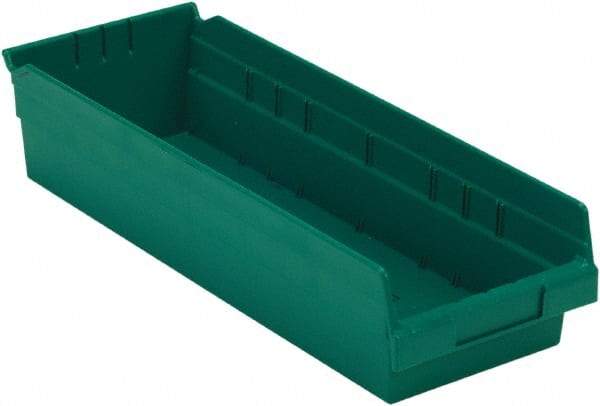 LEWISBins+ - 17-7/8" Deep, Green Hopper Shelf Bin - 4" High x 6-5/8" Wide x 17-7/8" Long - Best Tool & Supply