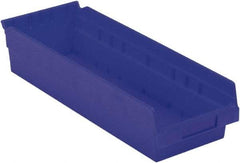 LEWISBins+ - 17-7/8" Deep, Blue Hopper Shelf Bin - 4" High x 6-5/8" Wide x 17-7/8" Long - Best Tool & Supply