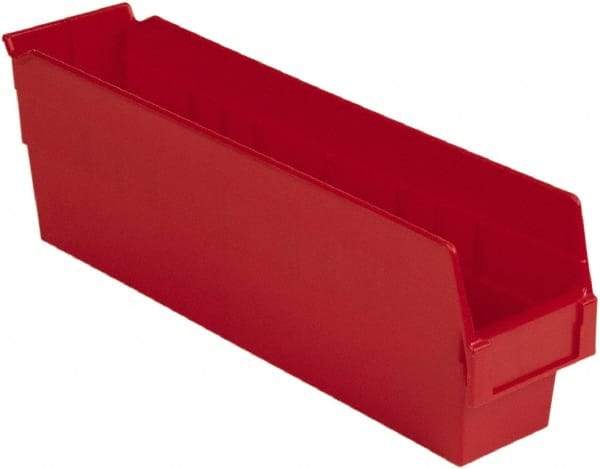 LEWISBins+ - 17-7/8" Deep, Red Hopper Shelf Bin - 6" High x 4-1/8" Wide x 17-7/8" Long - Best Tool & Supply