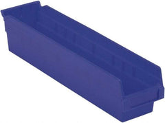 LEWISBins+ - 17-7/8" Deep, Blue Hopper Shelf Bin - 4" High x 4-1/8" Wide x 17-7/8" Long - Best Tool & Supply