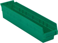 LEWISBins+ - 17-7/8" Deep, Green Hopper Shelf Bin - 4" High x 4-1/8" Wide x 17-7/8" Long - Best Tool & Supply