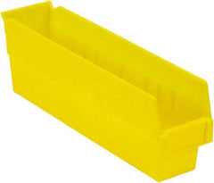 LEWISBins+ - 17-7/8" Deep, Yellow Hopper Shelf Bin - 6" High x 4-1/8" Wide x 17-7/8" Long - Best Tool & Supply