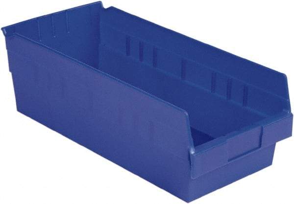 LEWISBins+ - 17-7/8" Deep, Blue Hopper Shelf Bin - 6" High x 8-3/8" Wide x 17-7/8" Long - Best Tool & Supply