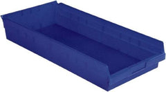 LEWISBins+ - 23-5/8" Deep, Blue Hopper Shelf Bin - 4" High x 11-1/8" Wide x 23-5/8" Long - Best Tool & Supply