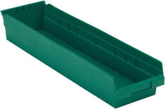 LEWISBins+ - 23-5/8" Deep, Green Hopper Shelf Bin - 4" High x 6-5/8" Wide x 23-5/8" Long - Best Tool & Supply