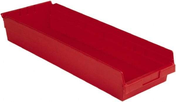 LEWISBins+ - 23-5/8" Deep, Red Hopper Shelf Bin - 4" High x 8-3/8" Wide x 23-5/8" Long - Best Tool & Supply