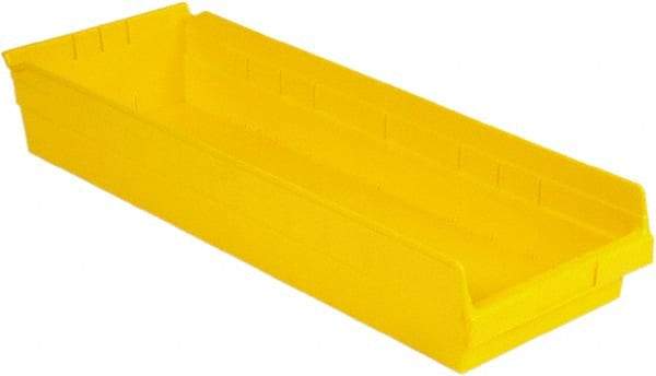 LEWISBins+ - 23-5/8" Deep, Yellow Hopper Shelf Bin - 4" High x 8-3/8" Wide x 23-5/8" Long - Best Tool & Supply