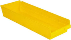 LEWISBins+ - 23-5/8" Deep, Yellow Hopper Shelf Bin - 4" High x 8-3/8" Wide x 23-5/8" Long - Best Tool & Supply