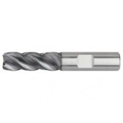 1/8x1/8x1/2x2 .015R 4FL Carbide End Mill-Round Shank-AlTiN - Best Tool & Supply