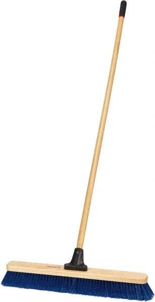 Harper Brush - 24" Medium Duty Polypropylene Push Broom - 2-7/8" Bristle Length, Wood Block, Bolt-On Handle Connection, Handle Included - Best Tool & Supply