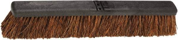 Harper Brush - 24" Heavy Duty Palmyra Push Broom - 2-7/8" Bristle Length, Plastic Block, Bolt-On Handle Connection, Handle Sold Separately - Best Tool & Supply