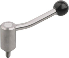 KIPP - 5/8-11, Stainless Steel Threaded Stud Adjustable Clamping Handle - 149mm OAL, 89.5mm High - Best Tool & Supply