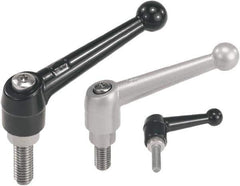 KIPP - 3/8-16, Zinc Threaded Stud Adjustable Clamping Handle - 90mm OAL, 61.5mm High - Best Tool & Supply