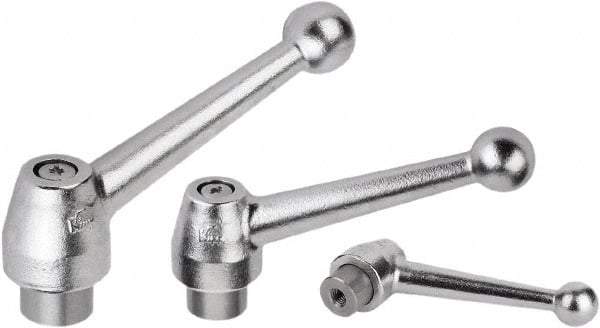 KIPP - M8, Steel Threaded Hole Adjustable Clamping Handle - 97mm OAL, 54mm High - Best Tool & Supply