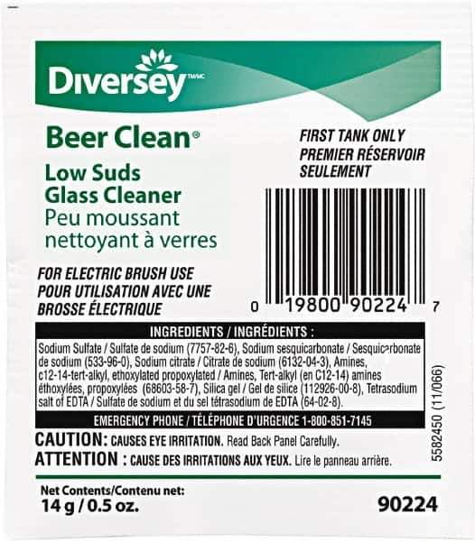 Diversey - 0.50 oz Packet Unscented Glass Cleaner - Use on Beverage Glass - Best Tool & Supply