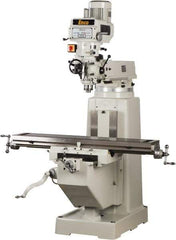 Enco - 10" Table Width x 54" Table Length, Variable Speed Pulley Control, 3 Phase Knee Milling Machine - R8 Spindle Taper, 3 hp - Best Tool & Supply