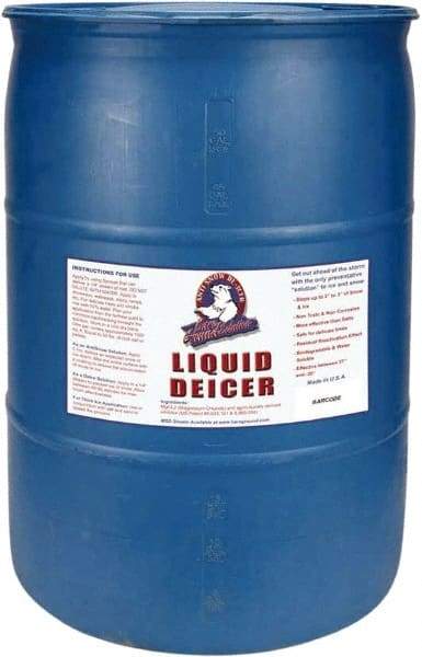 Bare Ground Solutions - 30 Gal Drum Sodium Chloride, Magnesium Chloride, Corn Derived Inhibitor Liquid - Effective to -20°F - Best Tool & Supply