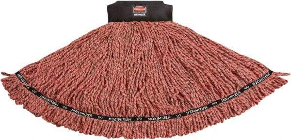 Rubbermaid - 2-1/2" Black Head Band, Large Blended Fiber Loop End Mop Head - 4 Ply, Clamp Jaw & Side Loading Connection - Best Tool & Supply