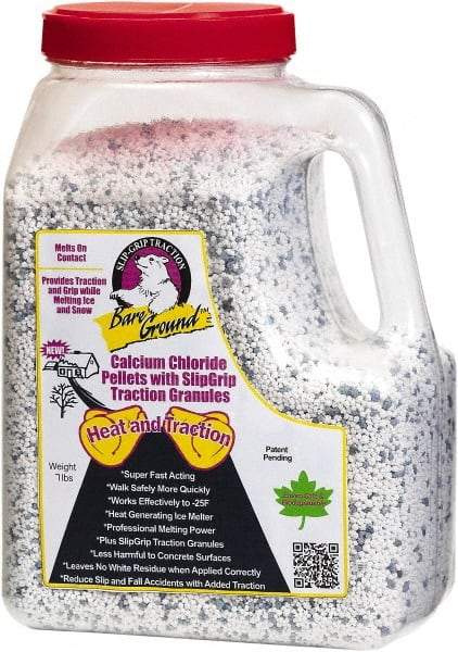 Bare Ground Solutions - 7 Lb Jug Calcium Chloride Pellets - Effective to -20°F - Best Tool & Supply