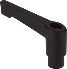 Morton Machine Works - M5, 12mm Hub Diam, Glass Fiber Reinforced Plastic Metric A-Tapped Adjustable Clamping Handle - 42mm OAL, 35mm High, 7.5mm Hole Depth - Best Tool & Supply