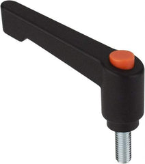 Morton Machine Works - M10, 20mm Hub Diam, Glass Fiber Reinforced Plastic Threaded Stud Adjustable Clamping Handle - 40mm Stud Length, 80mm OAL, 103mm High - Best Tool & Supply