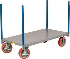 Little Giant - 3,600 Lb Capacity Steel Pipe Stake Truck - Steel Deck, 30" OAW, 60" Platform Length, Polyurethane Casters - Best Tool & Supply