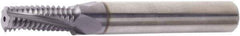 Vargus - 1-11 BSPT, 0.746" Cutting Diam, 4 Flute, Solid Carbide Helical Flute Thread Mill - Internal/External Thread, 1.136" LOC, 4.016" OAL, 3/4" Shank Diam - Best Tool & Supply