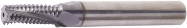 Vargus - 12-24 UN, 0.163" Cutting Diam, 3 Flute, Solid Carbide Helical Flute Thread Mill - Internal Thread, 7/16" LOC, 2.244" OAL, 1/4" Shank Diam - Best Tool & Supply