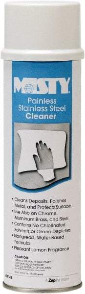 Misty - 18 fl oz Foam Stainless Steel Cleaner & Polish - Lemon Scented, Aerosol Container - Best Tool & Supply