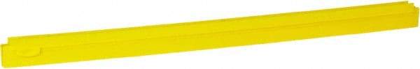 Vikan - 27.6" Polypropylene Blade Squeegee Refill - Threaded End, Double Edge, Yellow, Polypropylene Holder, Use with 77156 - Best Tool & Supply